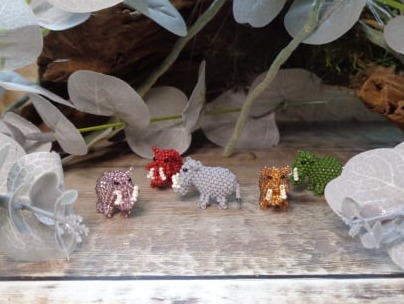 Miniature Beaded Warthog